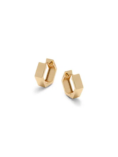 Saks Fifth Avenue Women's 14k Yellow Gold Hexagon Huggie Earrings