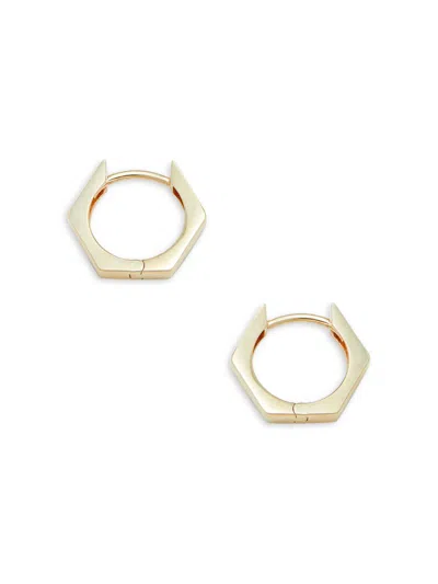 Saks Fifth Avenue Women's 14k Yellow Gold Hexagonal Earrings