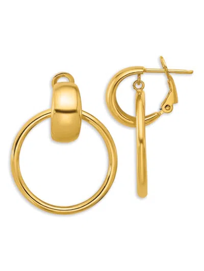 Saks Fifth Avenue Women's 14k Yellow Gold Hoop Drop Earrings
