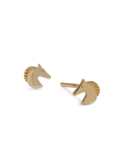 Saks Fifth Avenue Women's 14k Yellow Gold Horse Stud Earrings