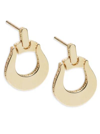 Saks Fifth Avenue Women's 14k Yellow Gold Horsebit Drop Earrings