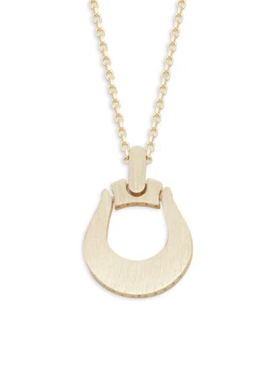 Saks Fifth Avenue Women's 14k Yellow Gold Horsebit Pendant Necklace