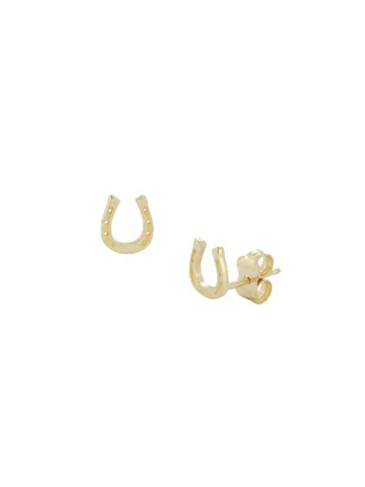 Saks Fifth Avenue Women's 14k Yellow Gold Horseshoe Stud Earrings