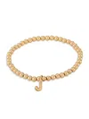 Saks Fifth Avenue Women's 14k Yellow Gold Initial Charm Beaded Bracelet In J