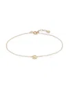 Saks Fifth Avenue Women's 14k Yellow Gold Initial Charm Bracelet In Letter S
