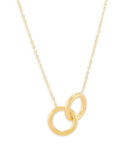 Saks Fifth Avenue Women's 14k Yellow Gold Interlock Pendant Chain Necklace