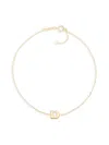 Saks Fifth Avenue Women's `14k Yellow Gold L Initial Anklet In D