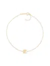 Saks Fifth Avenue Women's `14k Yellow Gold L Initial Anklet In E