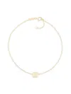 Saks Fifth Avenue Women's `14k Yellow Gold L Initial Anklet In B