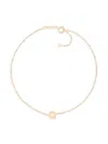 Saks Fifth Avenue Women's `14k Yellow Gold L Initial Anklet In Q