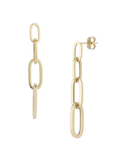 Saks Fifth Avenue Women's 14k Yellow Gold Link Drop Earrings In Neutral