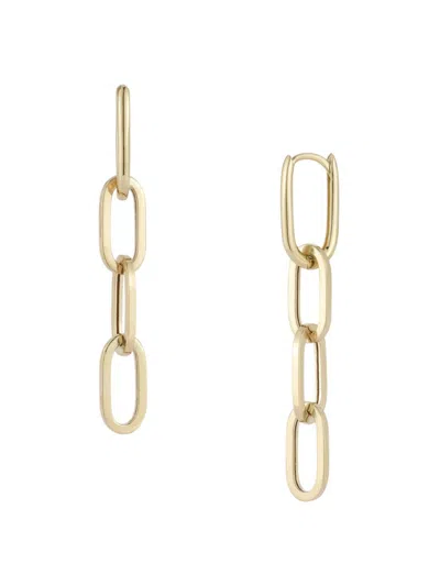 Saks Fifth Avenue Women's 14k Yellow Gold Link Drop Earrings In Neutral