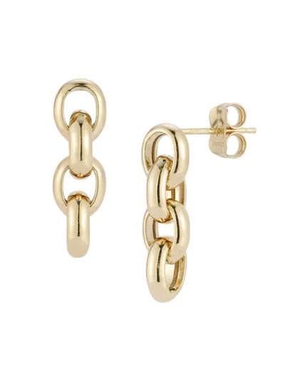 Saks Fifth Avenue Women's 14k Yellow Gold Link Drop Earrings In Neutral