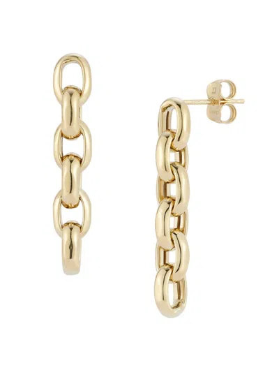 Saks Fifth Avenue Women's 14k Yellow Gold Link Drop Earrings In Neutral