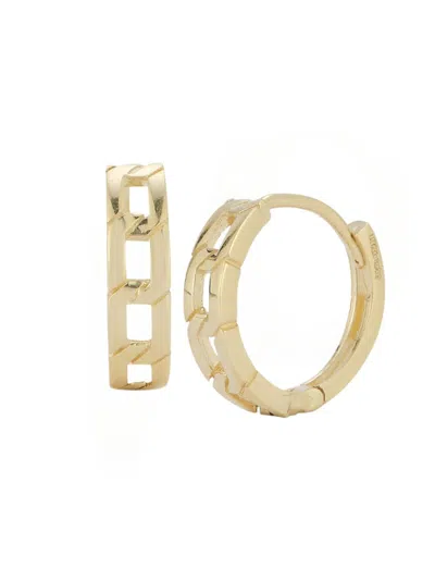 Saks Fifth Avenue Women's 14k Yellow Gold Link Huggie Earrings