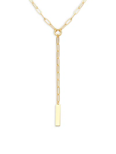 Saks Fifth Avenue Women's 14k Yellow Gold Link Lariat Necklace