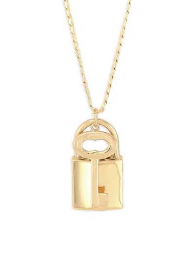 Saks Fifth Avenue Women's 14k Yellow Gold Lock & Key Curb Chain Necklace