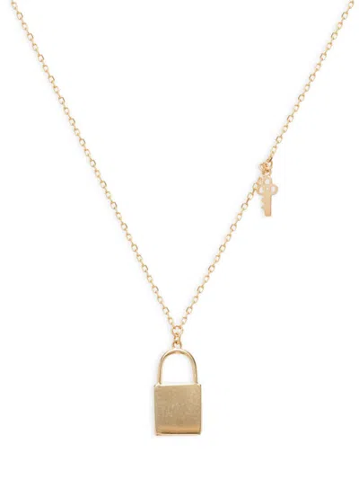 Saks Fifth Avenue Women's 14k Yellow Gold Lock & Key Pendant Necklace