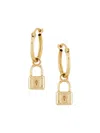 Saks Fifth Avenue Women's 14k Yellow Gold Lock Drop Earrings In Yellow Gold