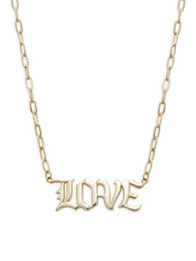 Saks Fifth Avenue Women's 14k Yellow Gold Love Pendant Necklace
