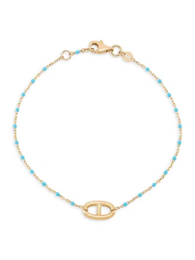 Saks Fifth Avenue Women's 14k Yellow Gold Marina Pendant Chain Bracelet In Multi