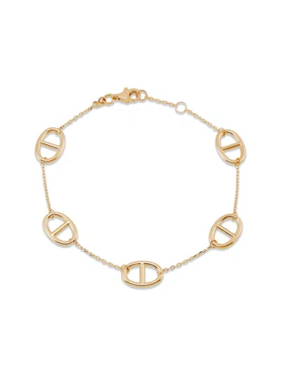 Saks Fifth Avenue Women's 14k Yellow Gold Marina Station Bracelet