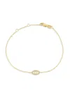 Saks Fifth Avenue Women's 14k Yellow Gold, Mother Of Pearl & Diamond Bracelet In Gold
