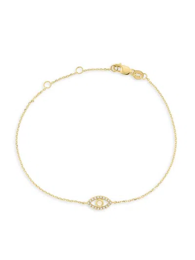 Saks Fifth Avenue Women's 14k Yellow Gold, Mother Of Pearl & Diamond Bracelet