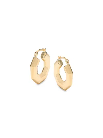 Saks Fifth Avenue Women's 14k Yellow Gold Octagon Hoop Earrings