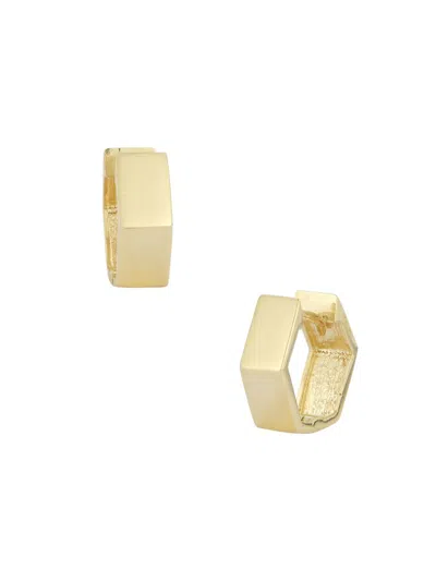 Saks Fifth Avenue Women's 14k Yellow Gold Octagon Huggie Earrings
