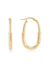 Saks Fifth Avenue Women's 14k Yellow Gold Oval Hoop Earrings In Gold