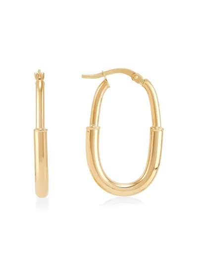 Saks Fifth Avenue Women's 14k Yellow Gold Oval Hoop Earrings