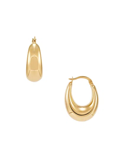 Saks Fifth Avenue Women's 14k Yellow Gold Oval Hoop Earrings