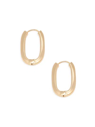 Saks Fifth Avenue Women's 14k Yellow Gold Oval Hoop Earrings