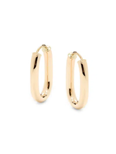 Saks Fifth Avenue Women's 14k Yellow Gold Oval Hoop Earrings