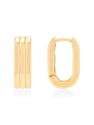 Saks Fifth Avenue Women's 14k Yellow Gold Oval Huggie Earrings