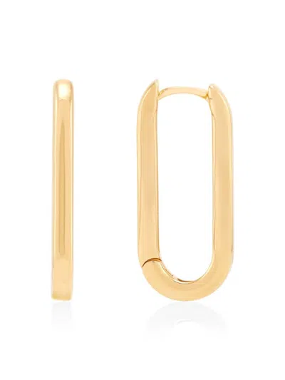 Saks Fifth Avenue Women's 14k Yellow Gold Oval Huggie Earrings