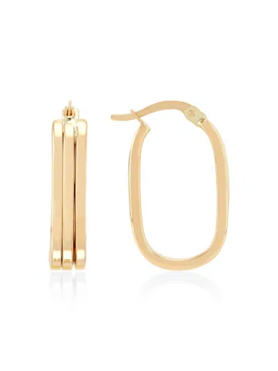 Saks Fifth Avenue Women's 14k Yellow Gold Oval Huggie Earrings