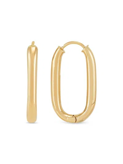 Saks Fifth Avenue Women's 14k Yellow Gold Oval Huggie Earrings