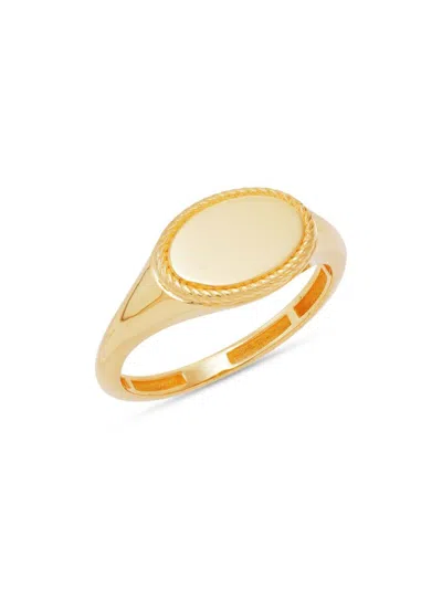 Saks Fifth Avenue Women's 14k Yellow Gold Oval Signet Ring