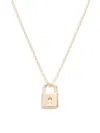 Saks Fifth Avenue Women's 14k Yellow Gold Padlock Pendant Chain Necklace In Gold
