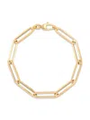 Saks Fifth Avenue Women's 14k Yellow Gold Paper Clip Link Bracelet In Gold