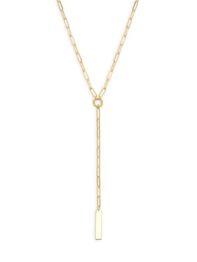 Saks Fifth Avenue Women's 14k Yellow Gold Paperclip Chain Lariat Necklace