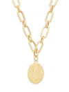 Saks Fifth Avenue Women's 14k Yellow Gold Paperclip Vigin Mary Pendant Necklace In Yellow Gold
