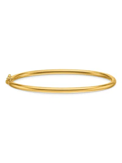 Saks Fifth Avenue Women's 14k Yellow Gold Polished Bangle Bracelet In Metallic