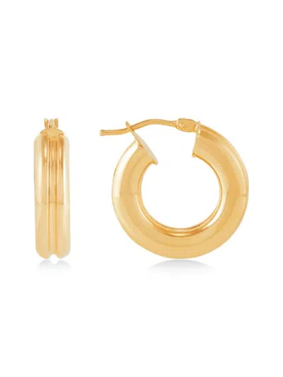 Saks Fifth Avenue Women's 14k Yellow Gold Polished Oval Hoop Earrings