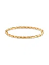 Saks Fifth Avenue Women's 14k Yellow Gold Polished Shrimp Hinge Bangle In Gold