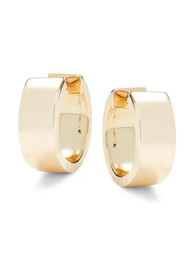 Saks Fifth Avenue Women's 14k Yellow Gold Polished Wide Huggie Earrings