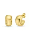 Saks Fifth Avenue Women's 14k Yellow Gold Puffed C-shape Huggie Hoop Earrings In Yellow Gold