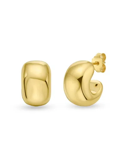 Saks Fifth Avenue Women's 14k Yellow Gold Puffed C-shape Huggie Hoop Earrings